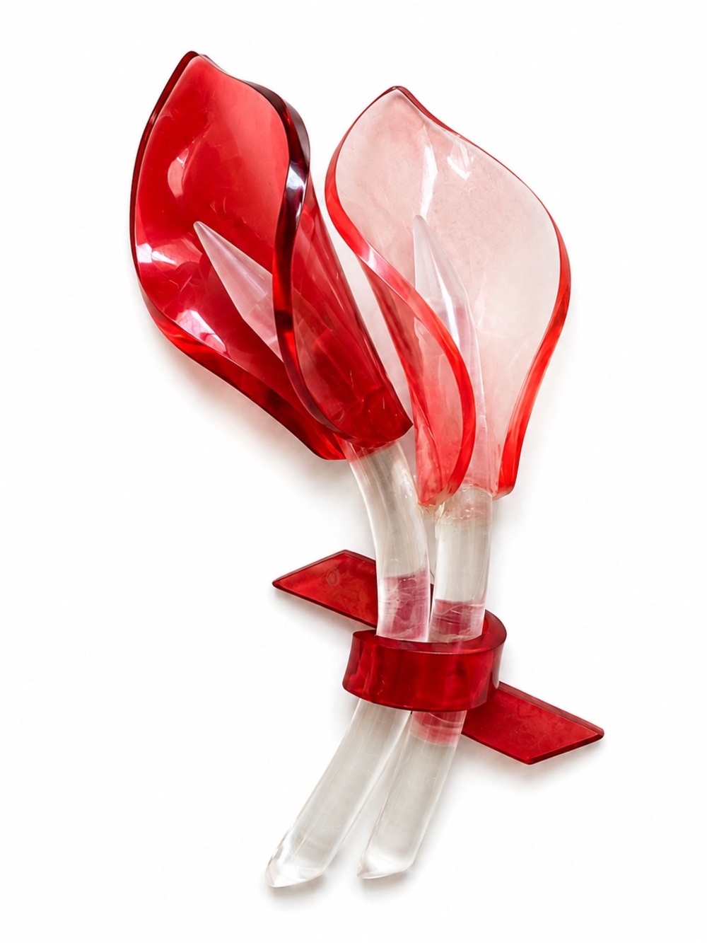 Red Acrylic Calla Lilly Pin